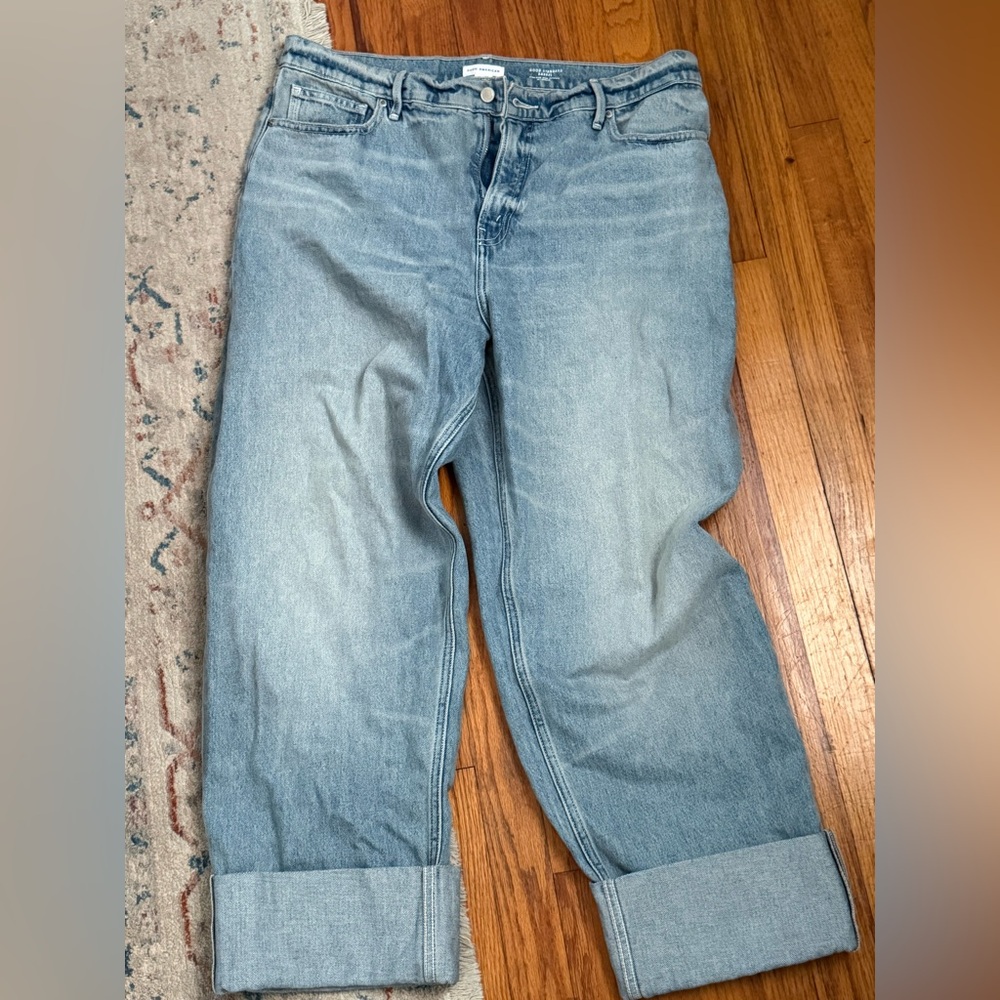 Good American Ankle Barrel Blue Jeans